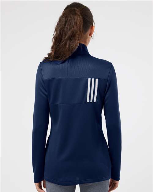 Adidas Women's 3-Stripes Double Knit Full-Zip A483 Custom Embroidered Business Logo