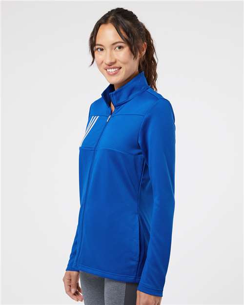 Adidas Women's 3-Stripes Double Knit Full-Zip A483 Custom Embroidered Business Logo