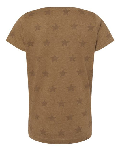 Code Five Women's Star Print Scoop Neck Tee 3629