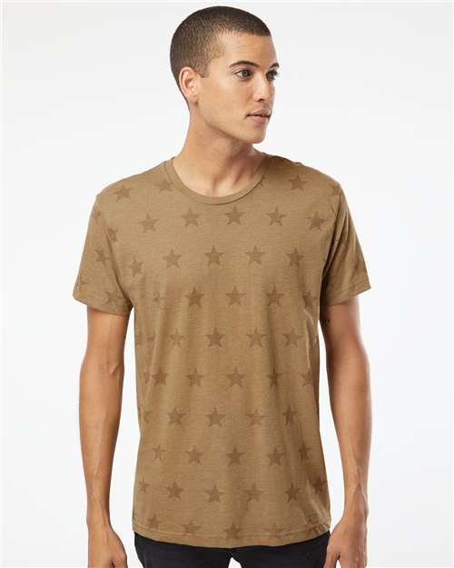 Custom Embroidered  Code Five Star Print Tee 3929  