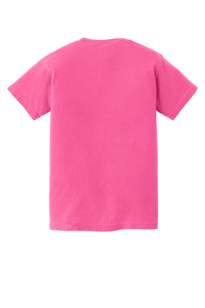 Custom Embroidered Comfort Colors T-Shirts  in Neon Pink