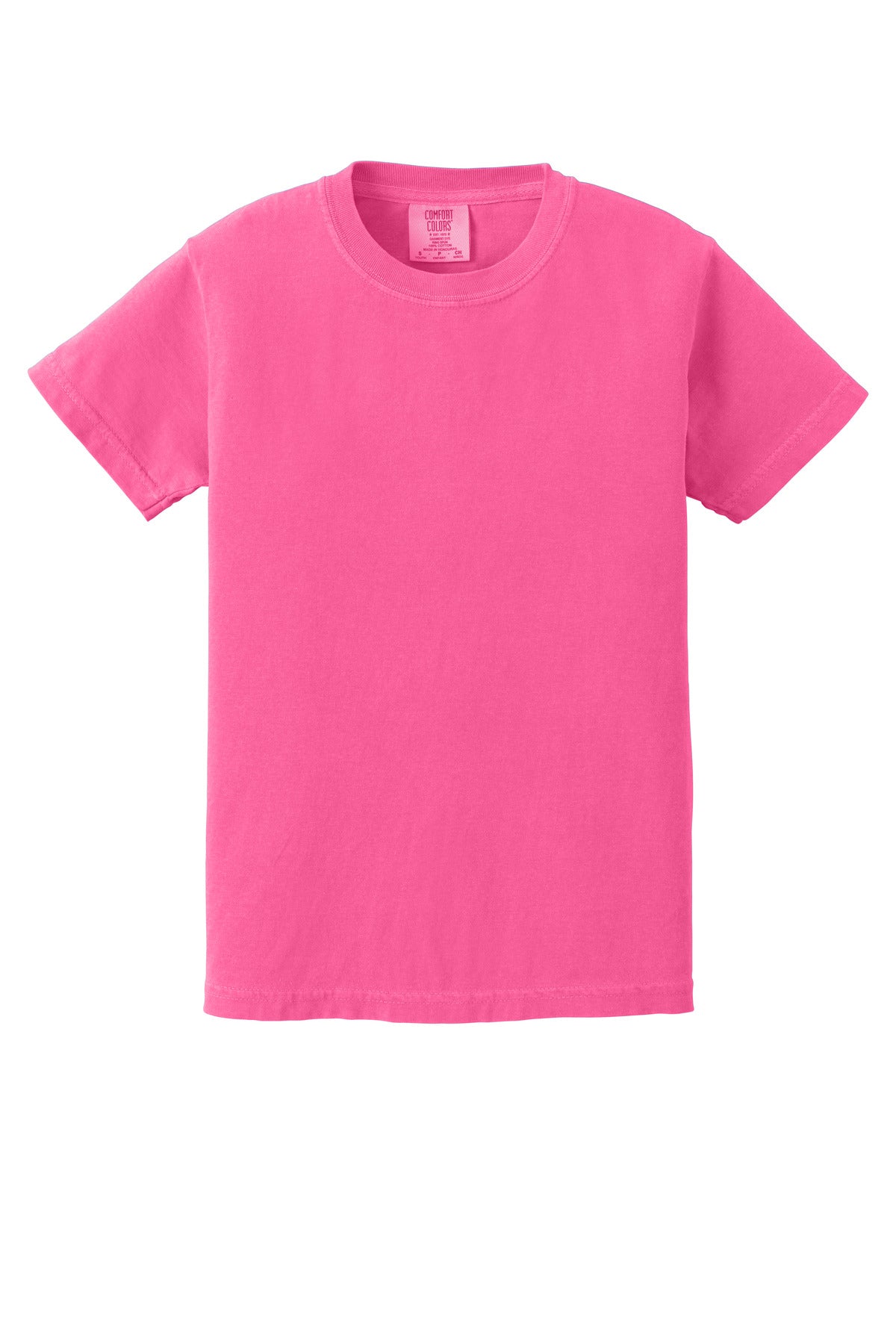 Custom Embroidered Comfort Colors T-Shirts  in Neon Pink