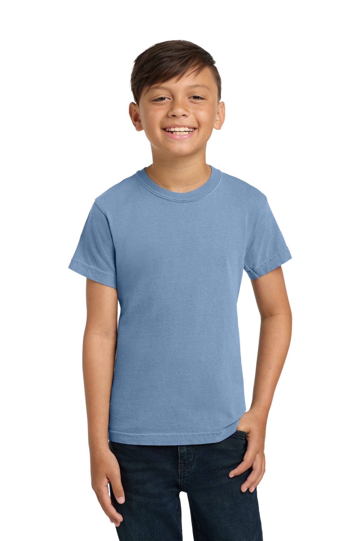 Custom Embroidered Comfort Colors T-Shirts  in Washed Denim