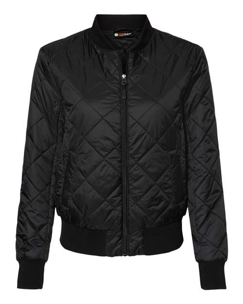 Weatherproof Women's HeatLast™ Quilted Packable Bomber W21752 Custom Embroidered Business Logo