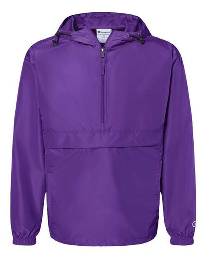 Champion Hooded Packable Quarter-Zip Jacket CO200 Custom Embroidered Business Logo