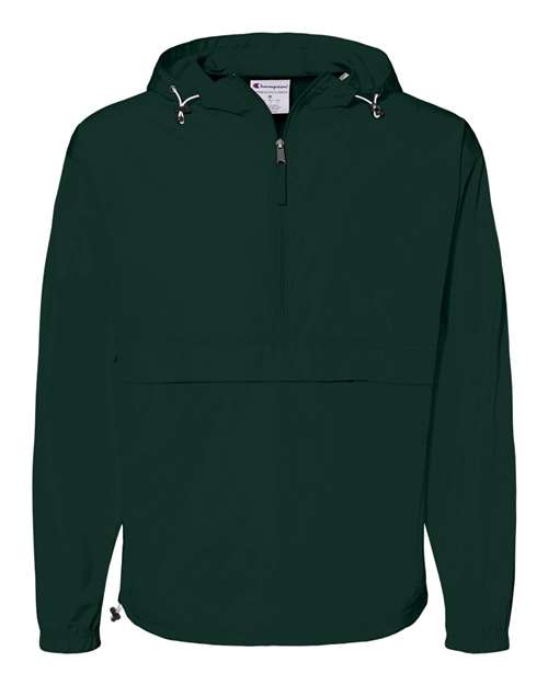 Champion Hooded Packable Quarter-Zip Jacket CO200 Custom Embroidered Business Logo