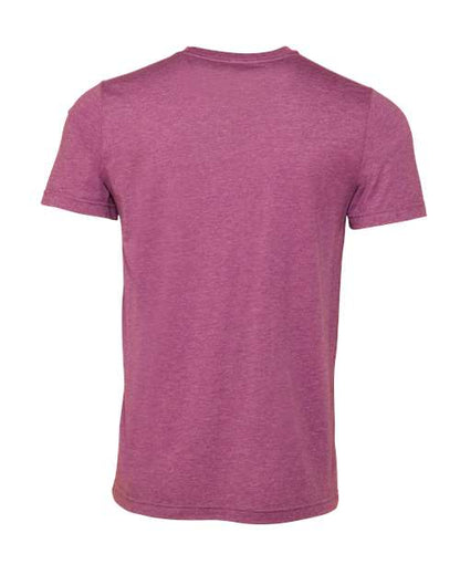 BELLA + CANVAS CVC Jersey Tee 3001CVC Heather Magenta Custom Embroidered Business Logo