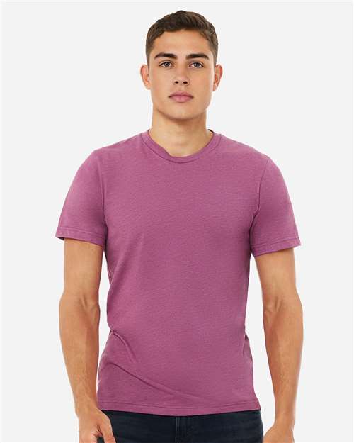 BELLA + CANVAS CVC Jersey Tee 3001CVC Heather Magenta