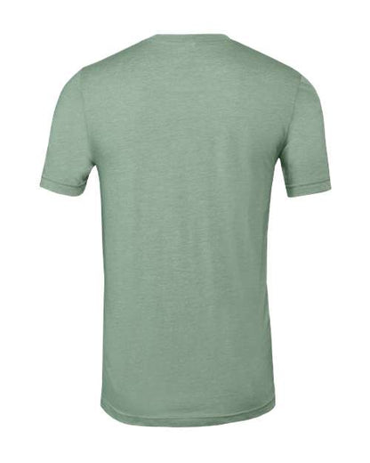 BELLA + CANVAS CVC Jersey Tee 3001CVC Heather Sage Custom Embroidered Business Logo