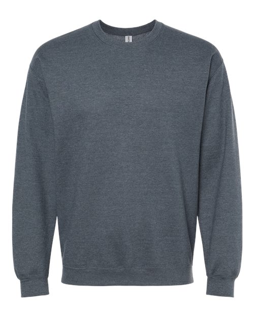 Gildan Softstyle® Midweight Crewneck Sweatshirt SF000 Dark Heather Custom Embroidered Business Logo