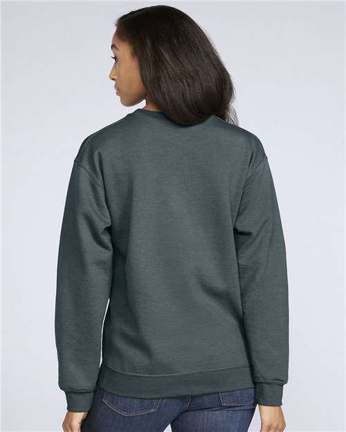 Gildan Softstyle® Midweight Crewneck Sweatshirt SF000 Dark Heather Custom Embroidered Business Logo