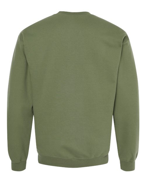 Gildan Softstyle® Midweight Crewneck Sweatshirt SF000 Forest Green Custom Embroidered Business Logo