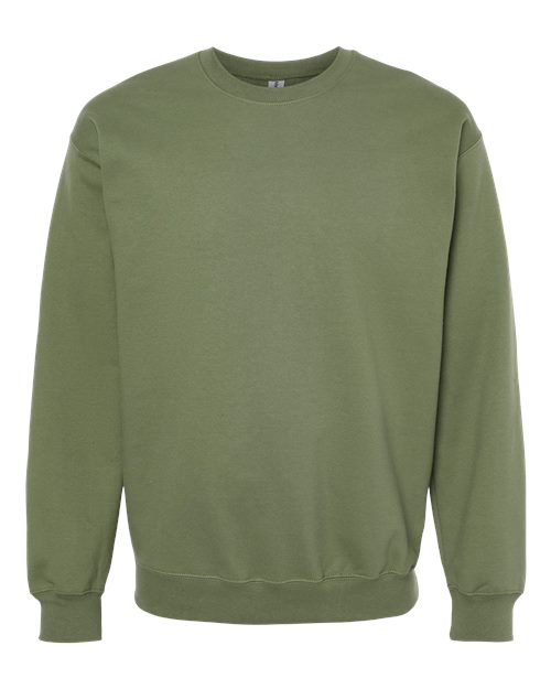 Gildan Softstyle® Midweight Crewneck Sweatshirt SF000 Military Green Custom Embroidered Business Logo