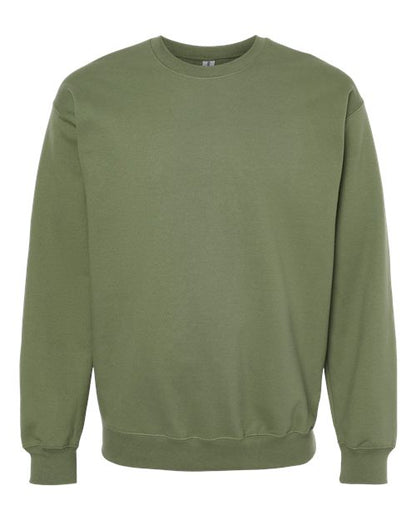 Gildan Softstyle® Midweight Crewneck Sweatshirt SF000 Forest Green Custom Embroidered Business Logo