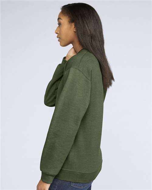 Gildan Softstyle® Midweight Crewneck Sweatshirt SF000 Military Green Custom Embroidered Business Logo