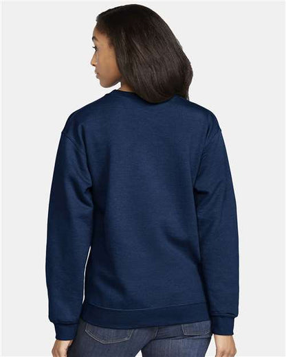 Gildan Softstyle® Midweight Crewneck Sweatshirt SF000 Navy Custom Embroidered Business Logo