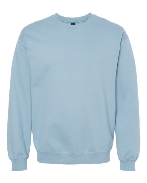 Gildan Softstyle® Midweight Crewneck Sweatshirt SF000 Stone Blue Custom Embroidered Business Logo