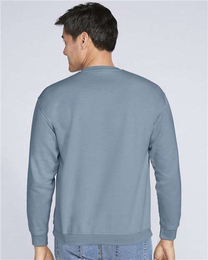 Gildan Softstyle® Midweight Crewneck Sweatshirt SF000 Stone Blue Custom Embroidered Business Logo