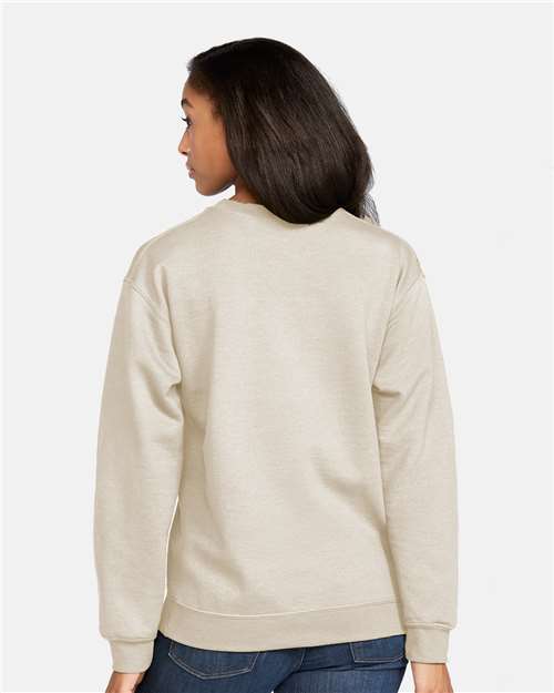 Gildan Softstyle® Midweight Crewneck Sweatshirt SF000 Sand Custom Embroidered Business Logo