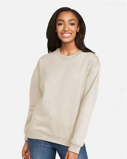 Custom Embroidered  Gildan Softstyle® Midweight Crewneck Sweatshirt SF000 Sand