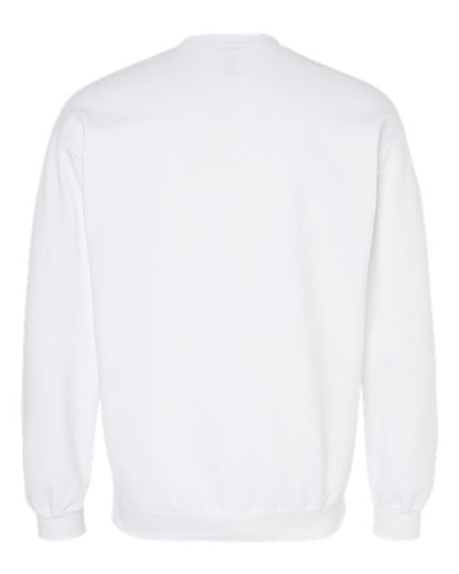 Gildan Softstyle® Midweight Crewneck Sweatshirt SF000 White Custom Embroidered Business Logo