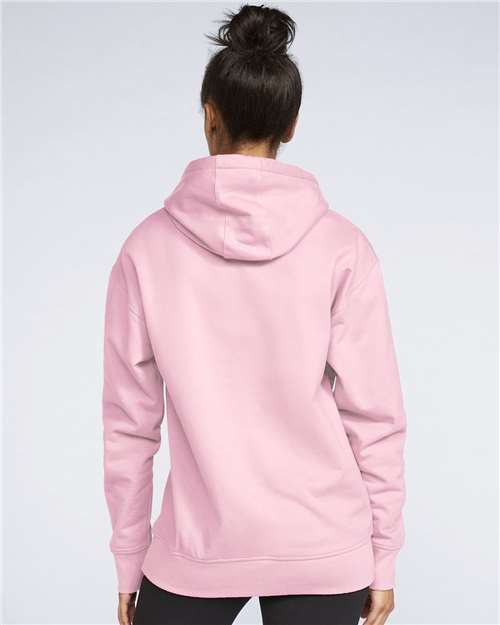 Gildan Softstyle® Midweight Hooded Sweatshirt SF500 Light Pink Custom Embroidered Business Logo