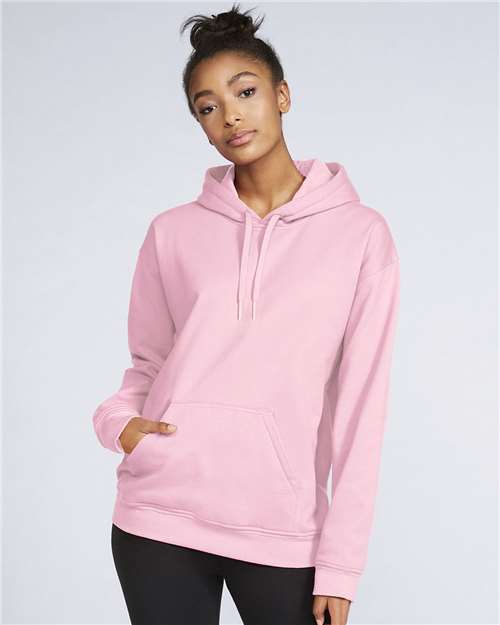 Custom Embroidered  Gildan Softstyle® Midweight Hooded Sweatshirt SF500 Light Pink