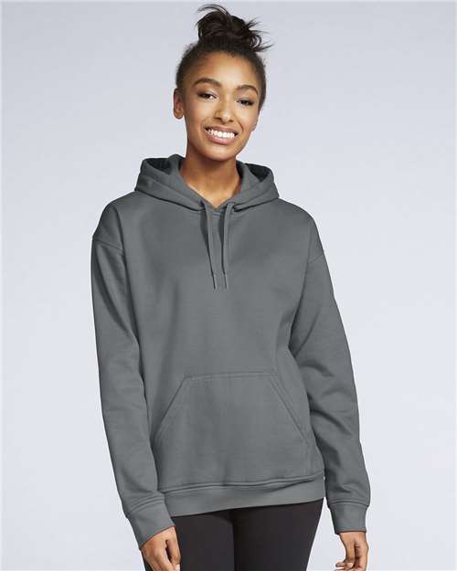 Gildan Softstyle® Midweight Hooded Sweatshirt SF500 Cement Custom Embroidered Business Logo