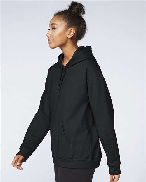 Gildan Softstyle® Midweight Hooded Sweatshirt SF500 Black Custom Embroidered Business Logo