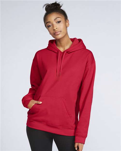 Custom Embroidered  Gildan Softstyle® Midweight Hooded Sweatshirt SF500 Red