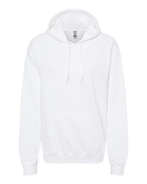 Gildan Softstyle® Midweight Hooded Sweatshirt SF500 White Custom Embroidered Business Logo