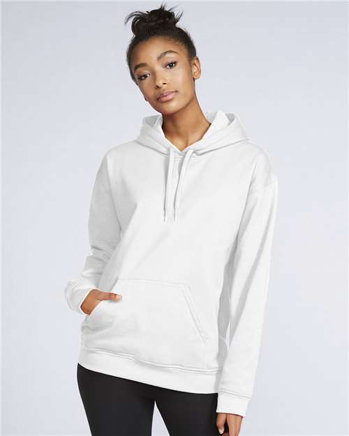 Custom Embroidered  Gildan Softstyle® Midweight Hooded Sweatshirt SF500 White