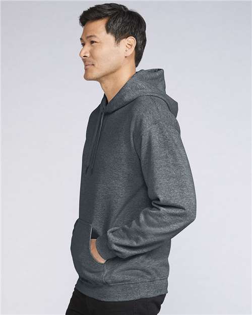 Gildan Softstyle® Midweight Hooded Sweatshirt SF500 Dark Heather Custom Embroidered Business Logo