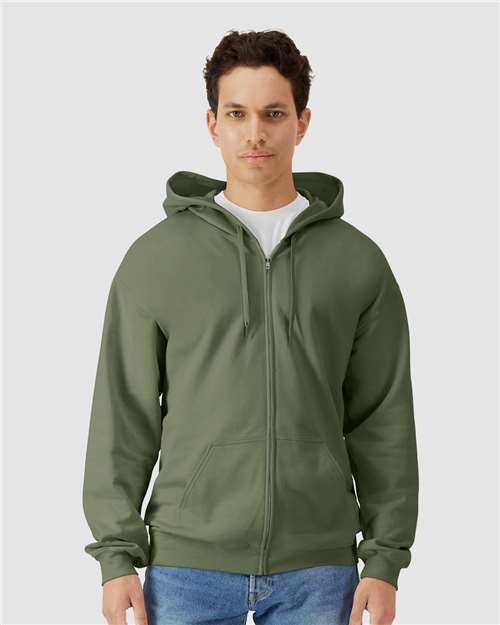 Gildan Softstyle® Full-Zip Hooded Sweatshirt SF600 Custom Embroidered Business Logo