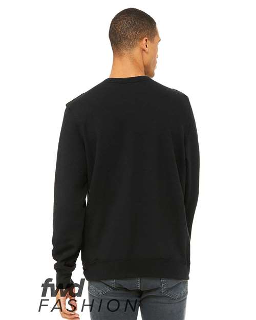 BELLA + CANVAS FWD Fashion Raw Seam Crewneck Sweatshirt 3743 Custom Embroidered Business Logo