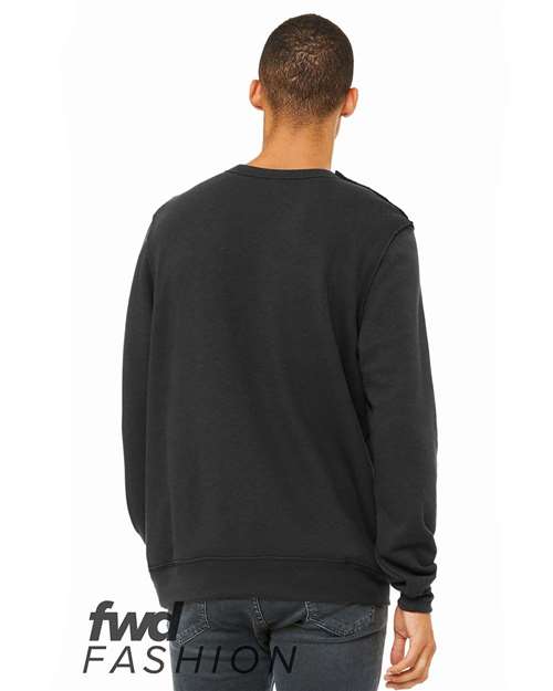 BELLA + CANVAS FWD Fashion Raw Seam Crewneck Sweatshirt 3743 Custom Embroidered Business Logo