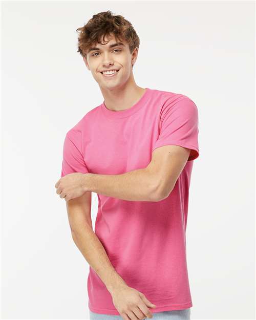 Custom Embroidered  M&O Gold Soft Touch T-Shirt 4800 Azalea