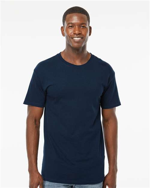 Custom Embroidered  M&O Gold Soft Touch T-Shirt 4800 Deep Navy