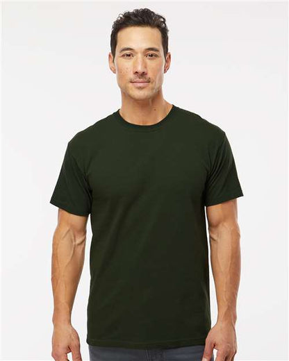 Custom Embroidered  M&O Gold Soft Touch T-Shirt 4800 Forest Green