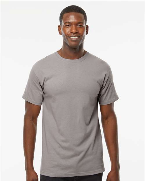 Custom Embroidered  M&O Gold Soft Touch T-Shirt 4800 Gravel