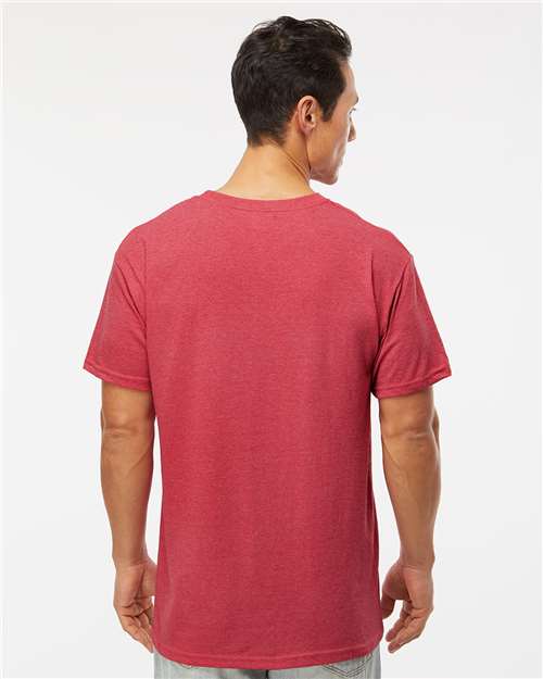 M&O Gold Soft Touch T-Shirt 4800 Heather Red