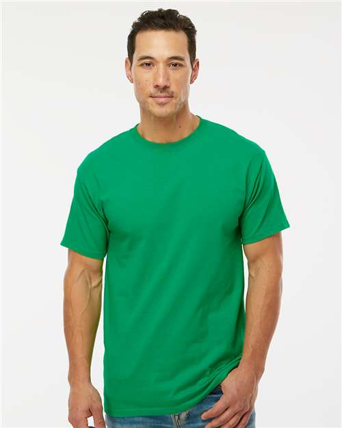 Custom Embroidered  M&O Gold Soft Touch T-Shirt 4800 Irish Green
