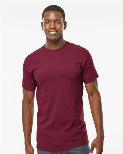 Custom Embroidered  M&O Gold Soft Touch T-Shirt 4800 Maroon