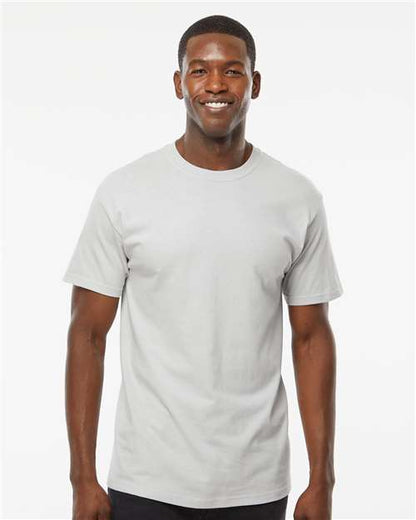 Custom Embroidered  M&O Gold Soft Touch T-Shirt 4800 Platinum