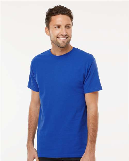 Custom Embroidered  M&O Gold Soft Touch T-Shirt 4800 Royal