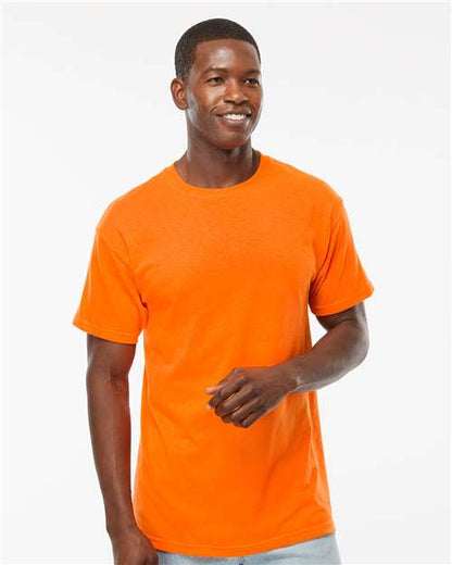 Custom Embroidered  M&O Gold Soft Touch T-Shirt 4800 Safety Orange