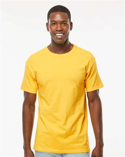 Custom Embroidered  M&O Gold Soft Touch T-Shirt 4800 Yellow