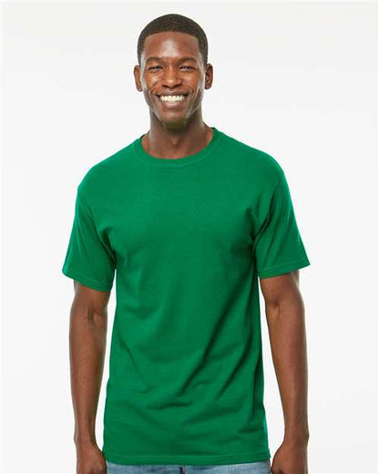 Custom Embroidered  M&O Gold Soft Touch T-Shirt 4800 Fine Kelly Green