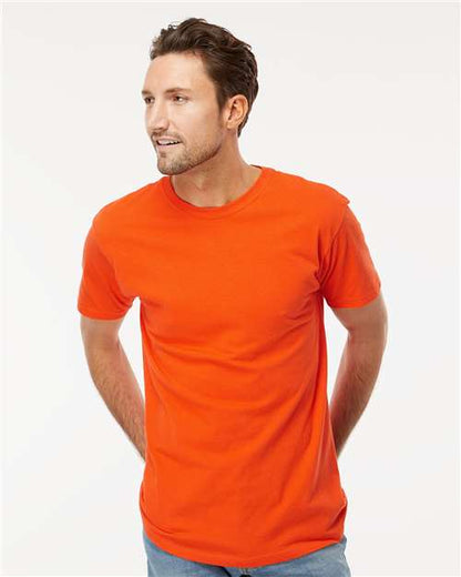 Custom Embroidered  M&O Gold Soft Touch T-Shirt 4800 Orange