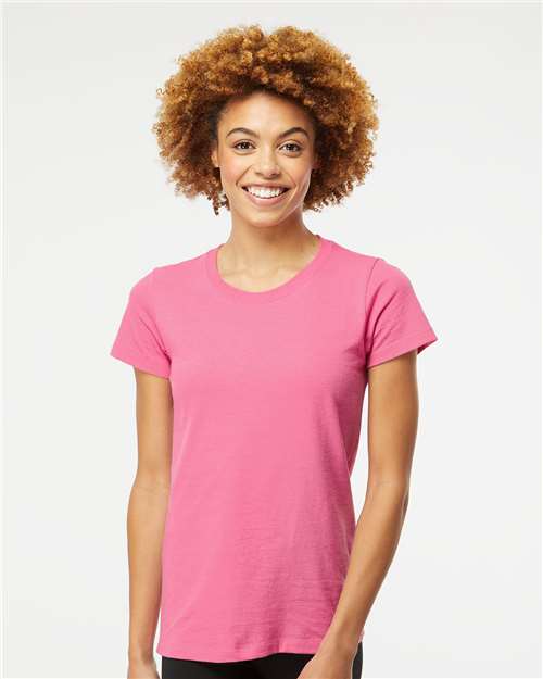 Custom Embroidered  M&O Women's Gold Soft Touch T-Shirt 4810  